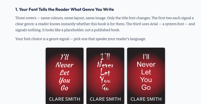 Guided lessons tailored to your book and genre